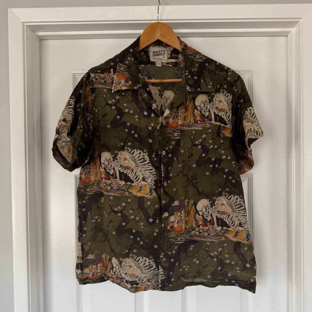 Naked and famous short sleeve button up